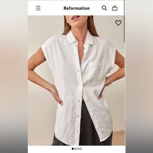 *NEW* reformation Maira linen top